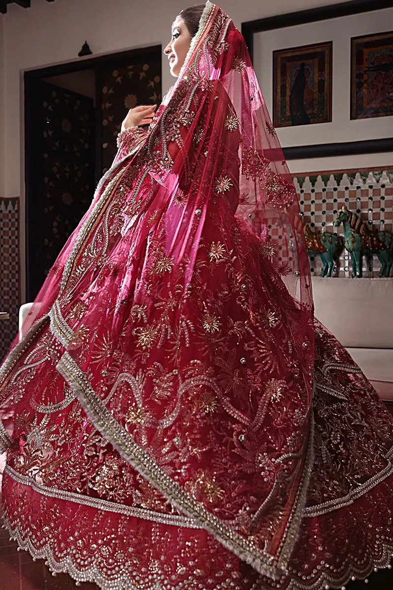 DINA | Mushq Dhee Rani Trousseau De Luxe Luxury Wedding Collection 2021 | Unstitched Embroidered Net Suits