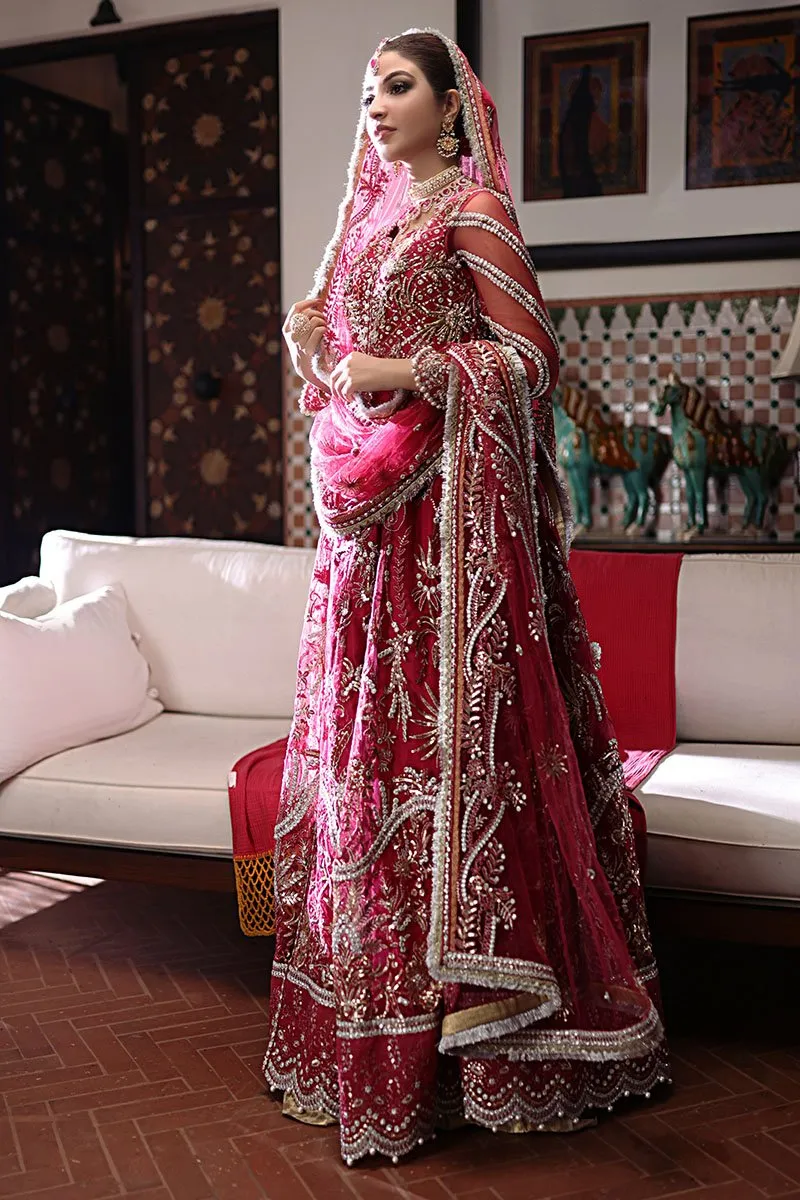 DINA | Mushq Dhee Rani Trousseau De Luxe Luxury Wedding Collection 2021 | Unstitched Embroidered Net Suits
