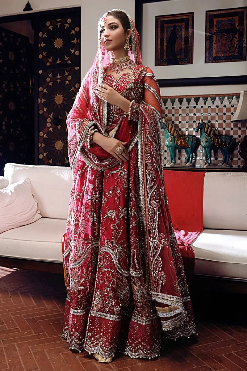 DINA | Mushq Dhee Rani Trousseau De Luxe Luxury Wedding Collection 2021 | Unstitched Embroidered Net Suits
