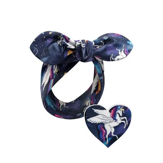 Dolly & Dotty Pinup and Rockabilly Headscarf in Unicorn Print