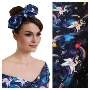 Dolly & Dotty Pinup and Rockabilly Headscarf in Unicorn Print