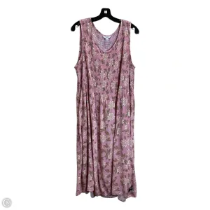 Dress Casual Midi By Croft And Barrow In Pink, Size: 3x