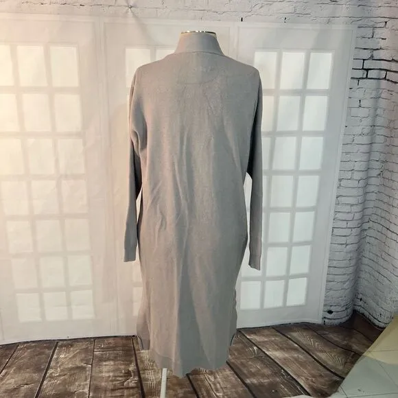 Dubgee by Whoopi Gray Orange Goldberg Long Logo Cardigan Size Medium