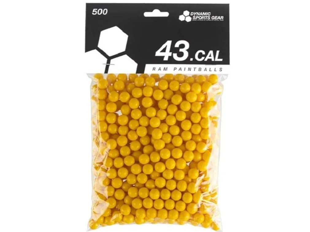 Dynamic Sports Gear RAM Paintballs 500 Stück - Gelb