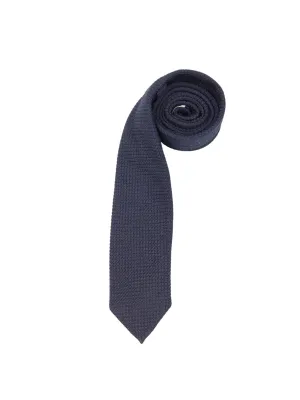 E. Marinella Navy Structured Silk Tie
