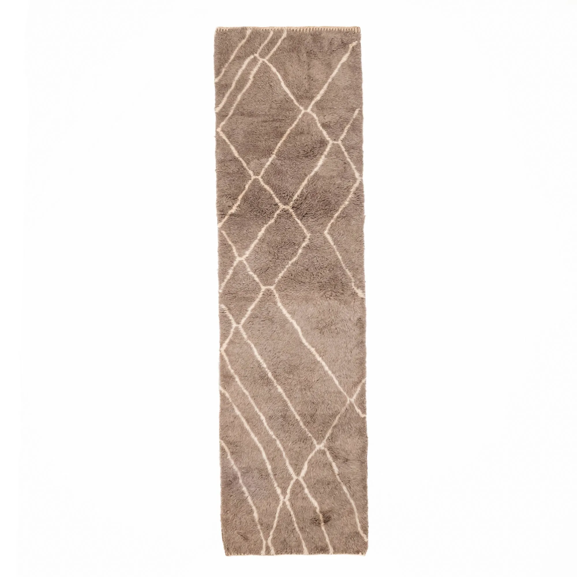 Earthy Pathways - Luxury Shag Moroccan Runner Rug