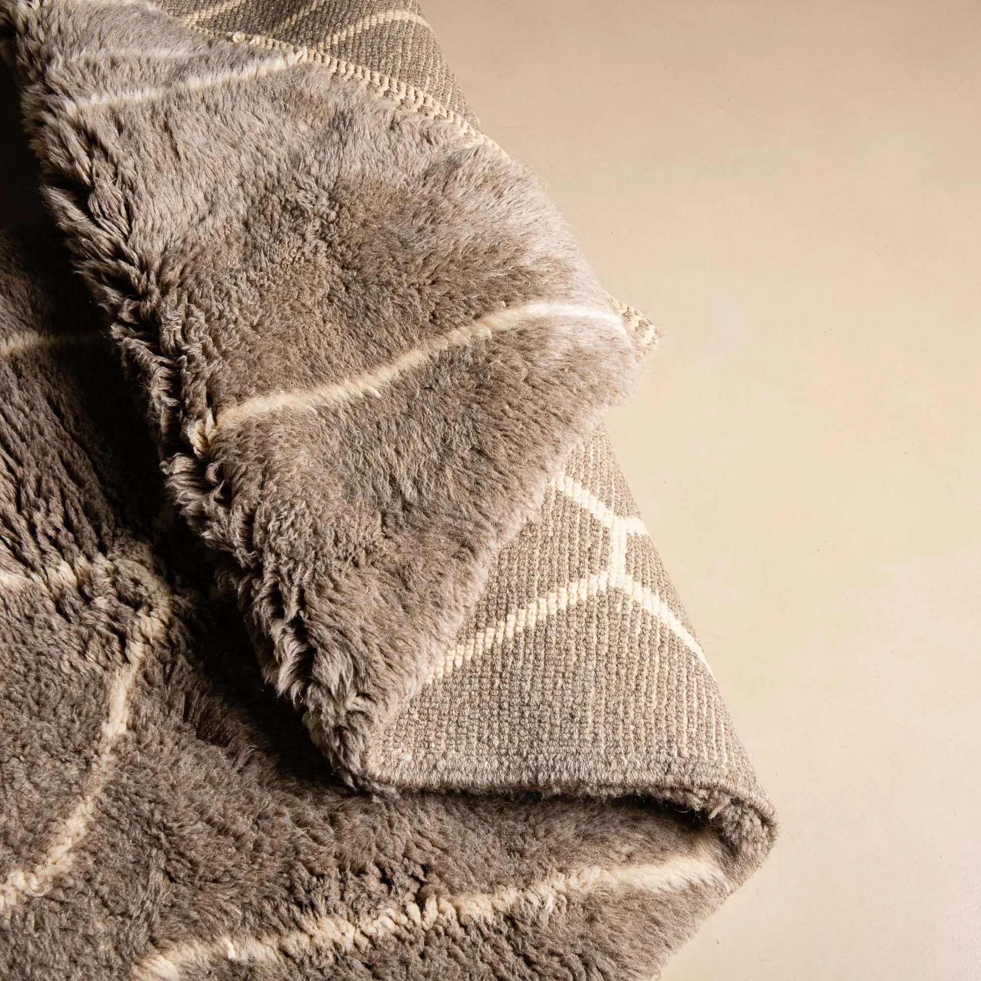Earthy Pathways - Luxury Shag Moroccan Runner Rug