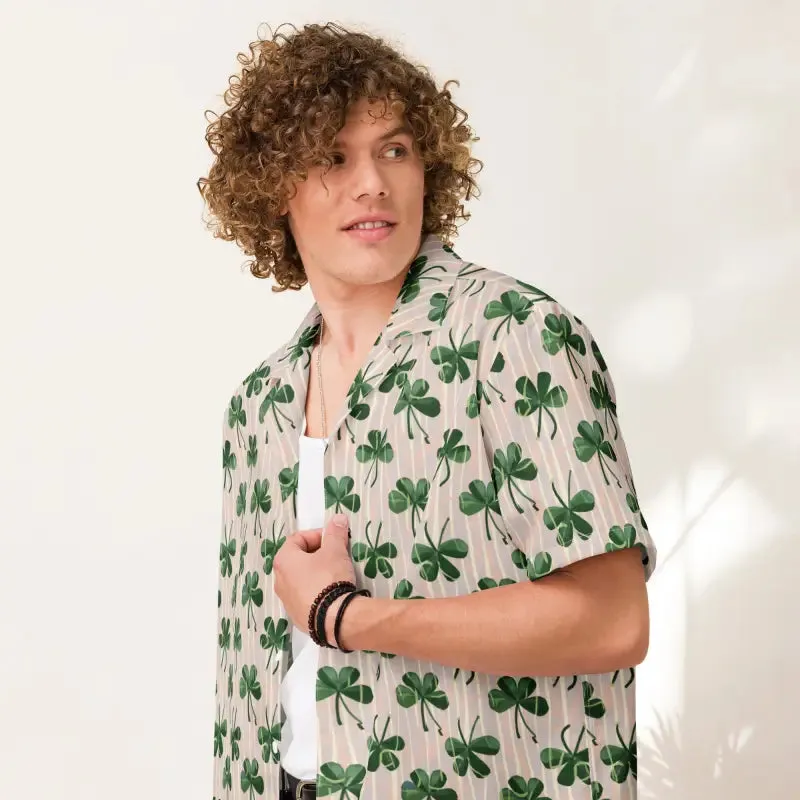 Eco Chic Stripes Unisex Button Shirt for Summer