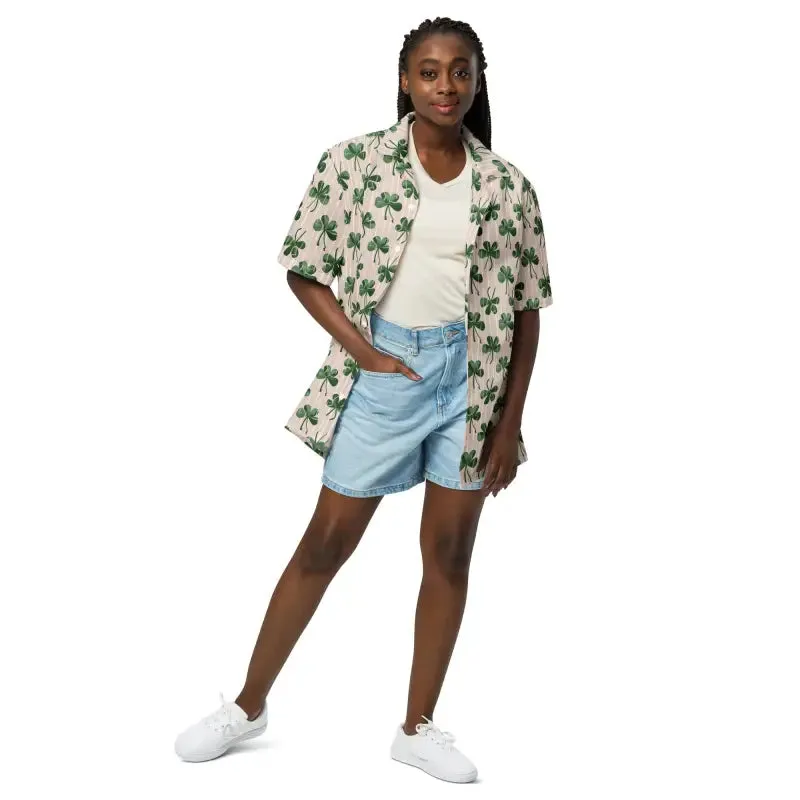 Eco Chic Stripes Unisex Button Shirt for Summer