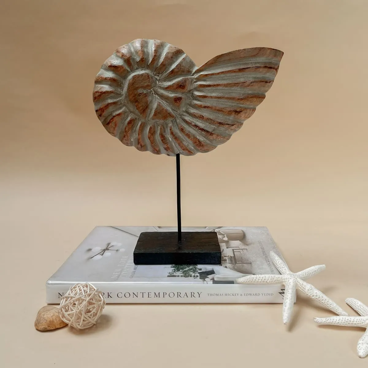 Edit House & Home-Home Artisan Serena Nautical Shell Wooden Sculpture