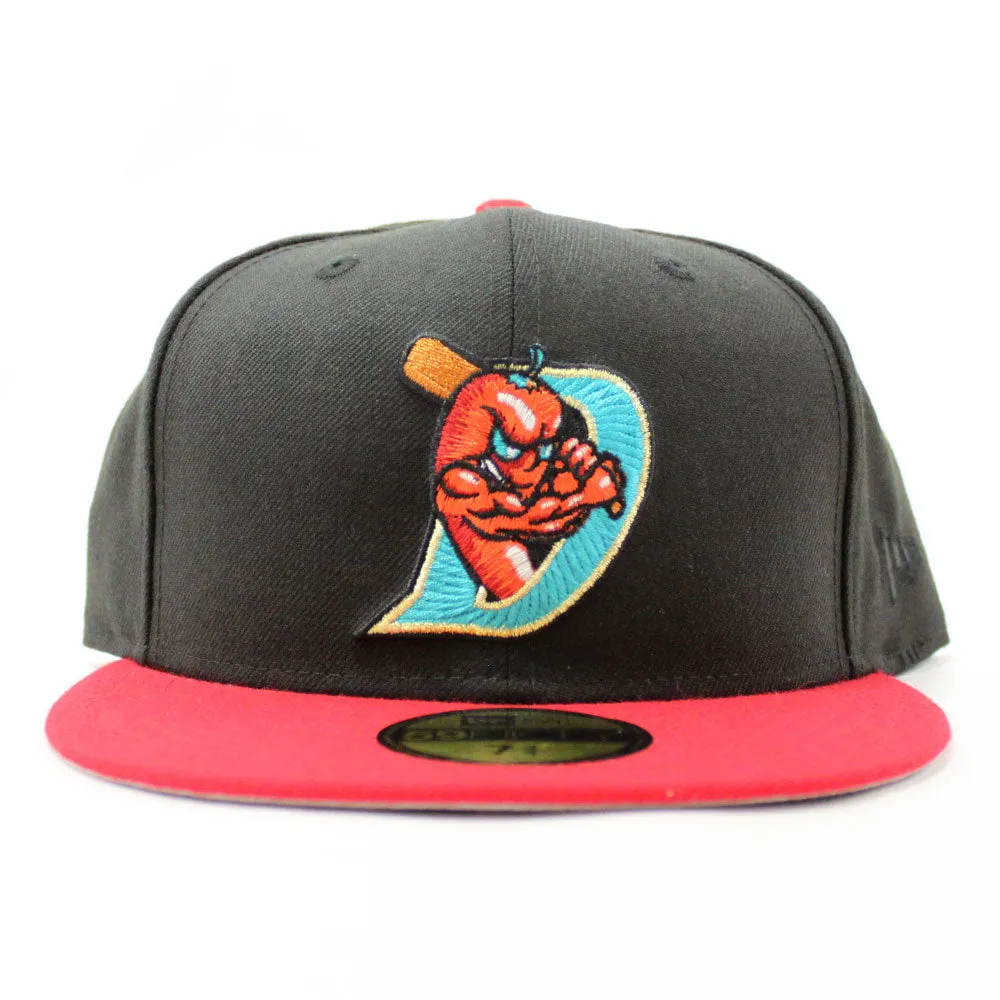 El Paso Diablos New Era 59Fifty Fitted Hat (Black Red Gray Under Brim)