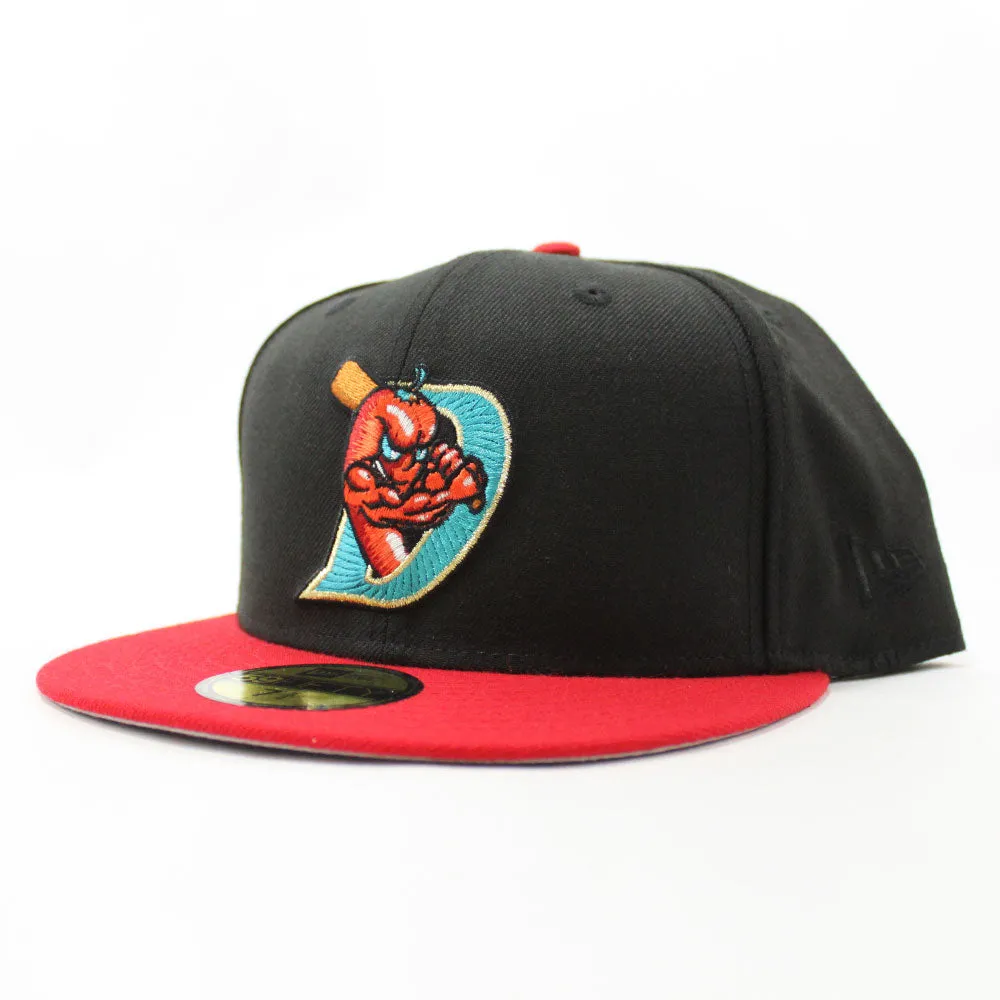 El Paso Diablos New Era 59Fifty Fitted Hat (Black Red Gray Under Brim)