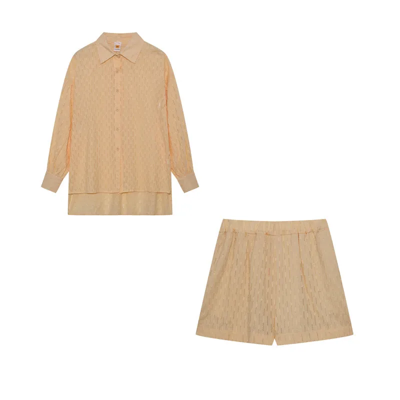 Elizabeth™ - Effortlessly Chic Breezy Shirt and Shorts Ensemble