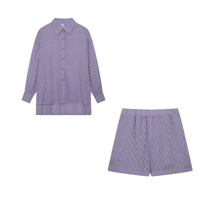 Elizabeth™ - Effortlessly Chic Breezy Shirt and Shorts Ensemble