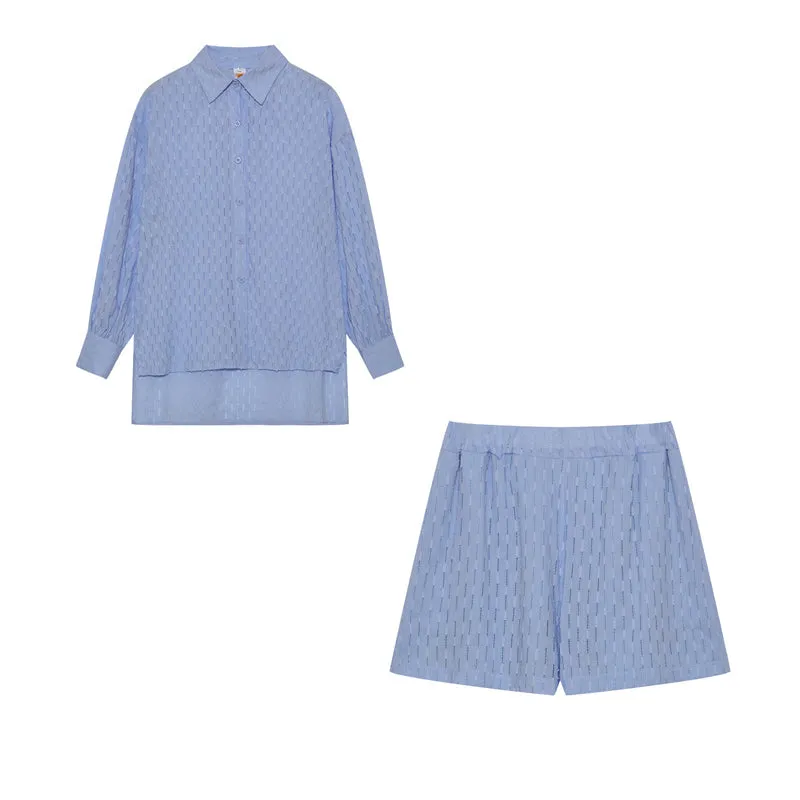 Elizabeth™ - Effortlessly Chic Breezy Shirt and Shorts Ensemble