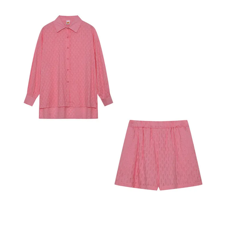 Elizabeth™ - Effortlessly Chic Breezy Shirt and Shorts Ensemble