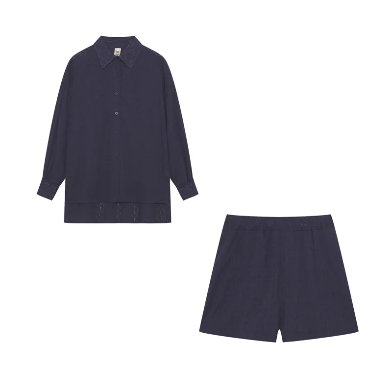 Elizabeth™ - Effortlessly Chic Breezy Shirt and Shorts Ensemble