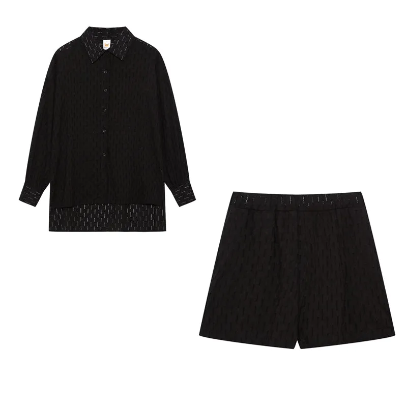 Elizabeth™ - Effortlessly Chic Breezy Shirt and Shorts Ensemble