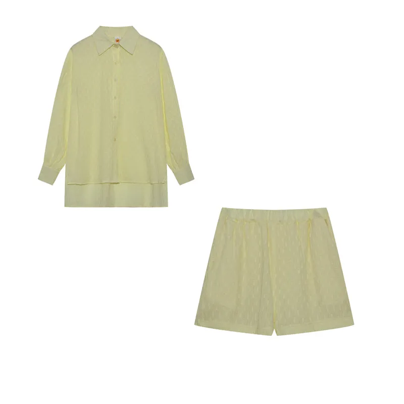 Elizabeth™ - Effortlessly Chic Breezy Shirt and Shorts Ensemble