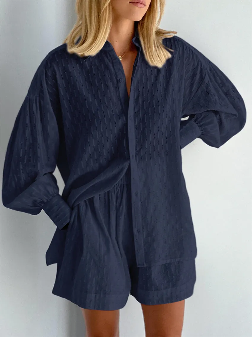 Elizabeth™ - Effortlessly Chic Breezy Shirt and Shorts Ensemble
