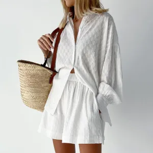 Elizabeth™ - Effortlessly Chic Breezy Shirt and Shorts Ensemble
