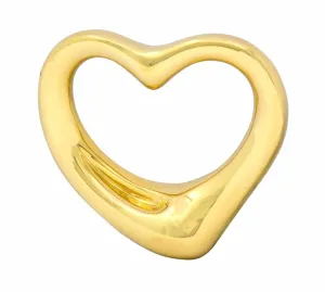 Elsa Peretti Tiffany & Co. Spain 18 Karat Gold 25MM Open Heart Pendant