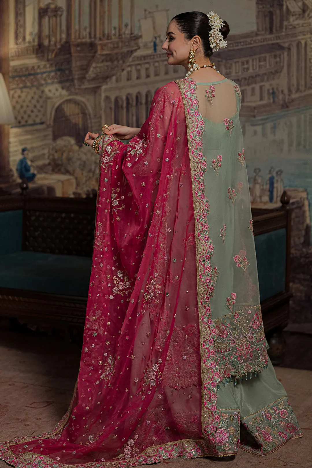 Embellished Pakistani Kameez and Wedding Sharara Dress