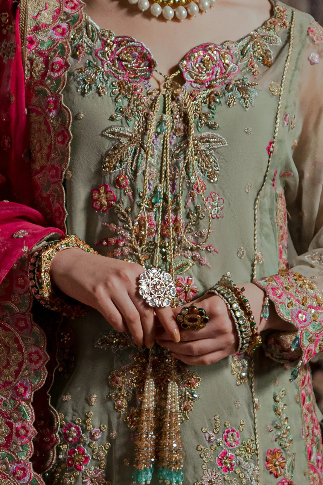 Embellished Pakistani Kameez and Wedding Sharara Dress