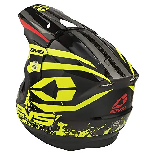 EVS Sports Unisex-Adult T5 Grappler Off Road Full Face Motorcycle Helmet (Black, Small)