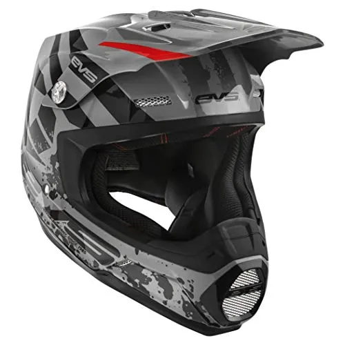 EVS Sports Unisex-Adult T5 Grappler Off Road Full Face Motorcycle Helmet (Grey, X-Small)