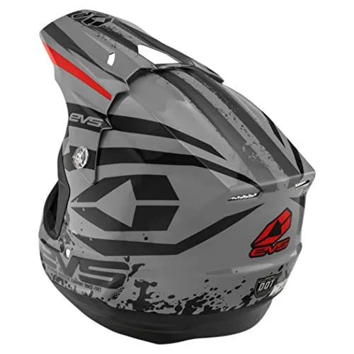 EVS Sports Unisex-Adult T5 Grappler Off Road Full Face Motorcycle Helmet (Grey, X-Small)