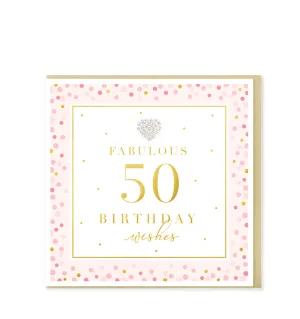 Fabulous 50 Birthday Wishes Card