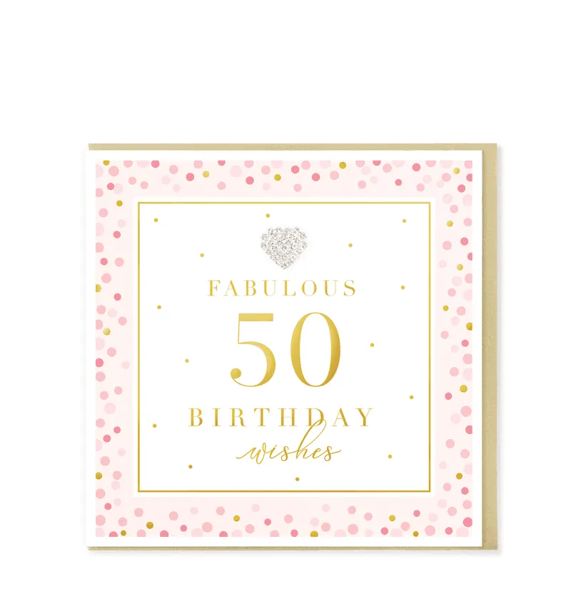 Fabulous 50 Birthday Wishes Card