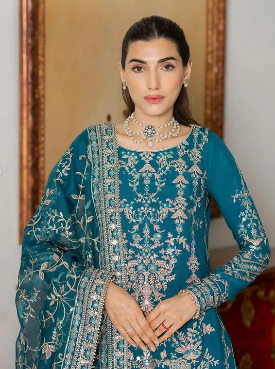 Faiza Saqlain Luxury Hand Embroidered Net Collection ARIYA