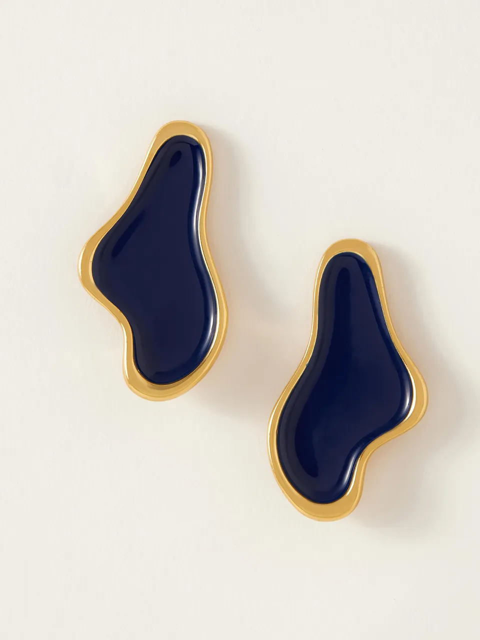 Fashion Jewelry-18k Gold Plated-Earrings-Ibiza-Midnight Blue-RIVA1019_MB-Fashion Edit Voyce