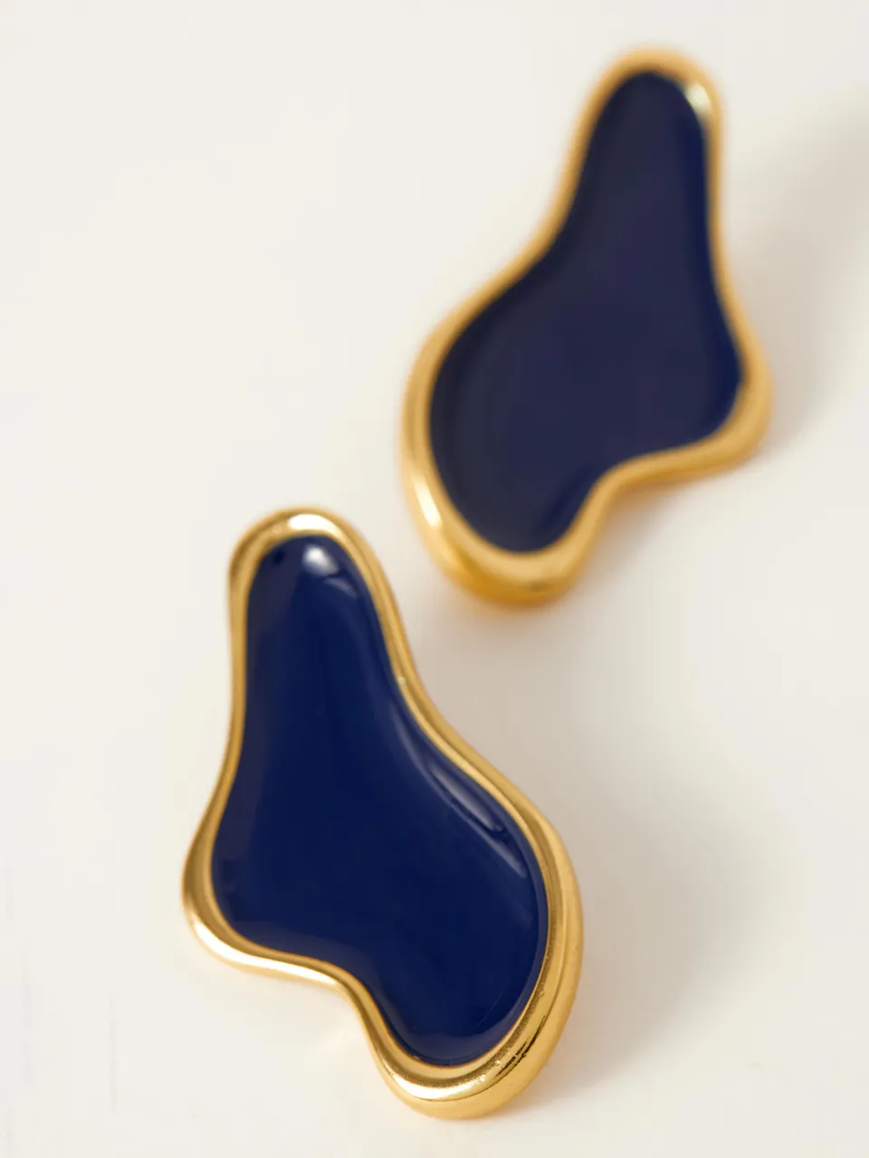 Fashion Jewelry-18k Gold Plated-Earrings-Ibiza-Midnight Blue-RIVA1019_MB-Fashion Edit Voyce