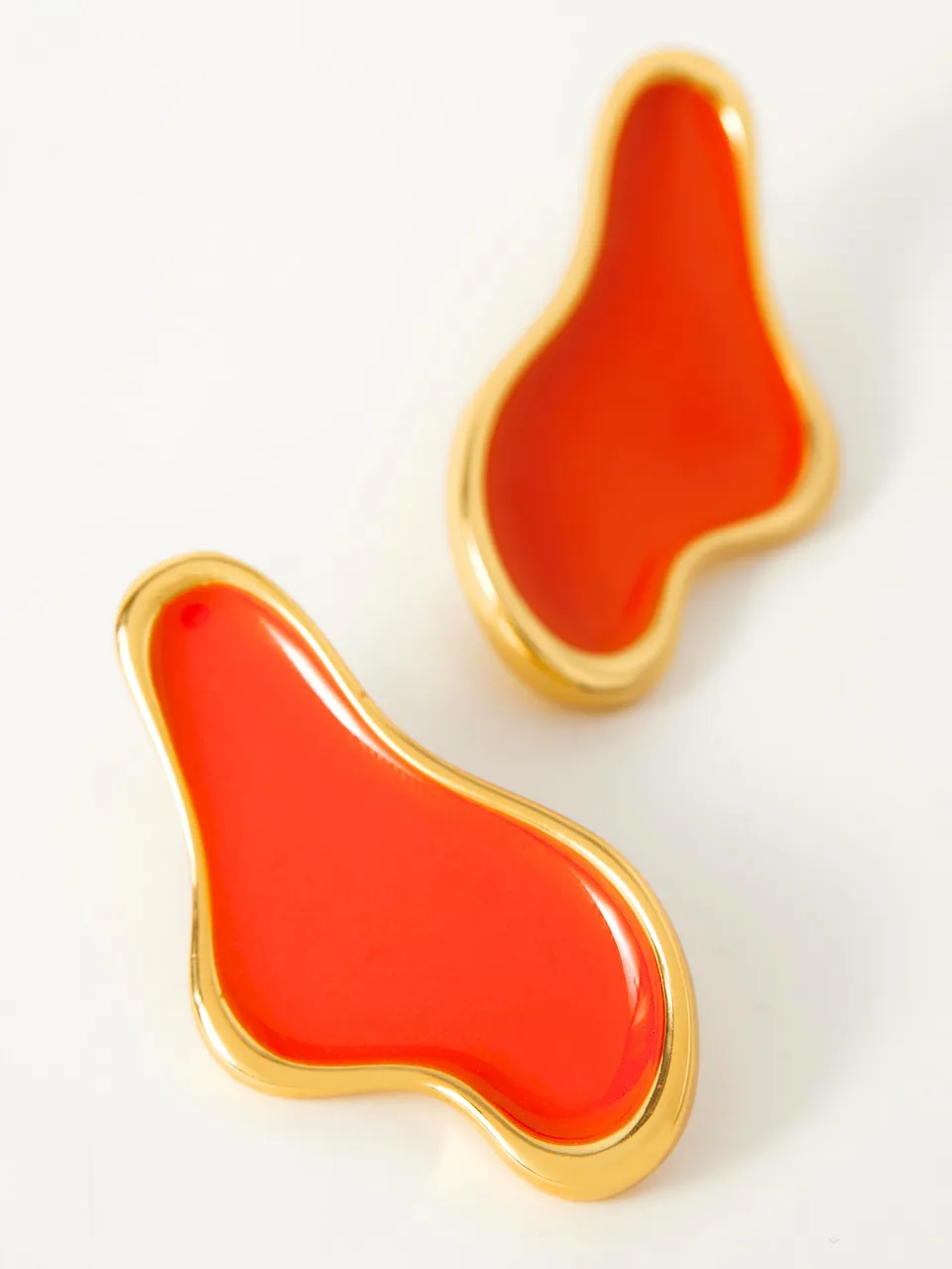 Fashion Jewelry-18k Gold Plated-Earrings-Ibiza-Orange Coral-RIVA1019_O-Fashion Edit Voyce