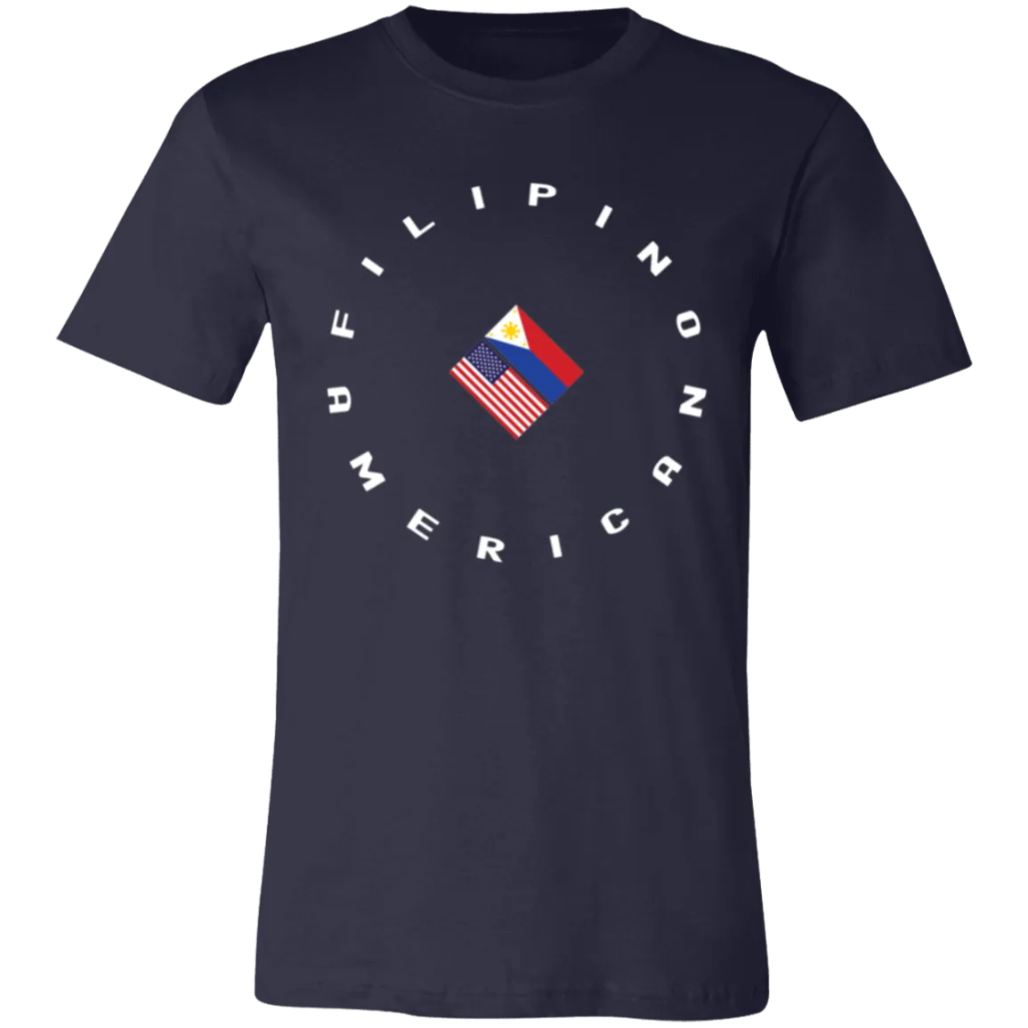 Filpino American in Circle Flags Unisex Jersey T-Shirt
