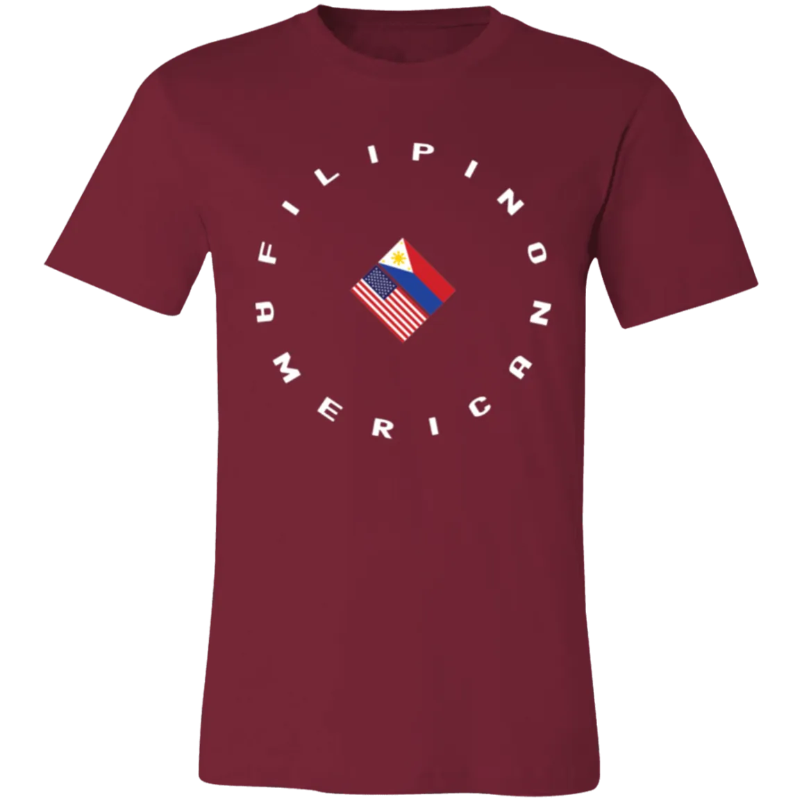Filpino American in Circle Flags Unisex Jersey T-Shirt
