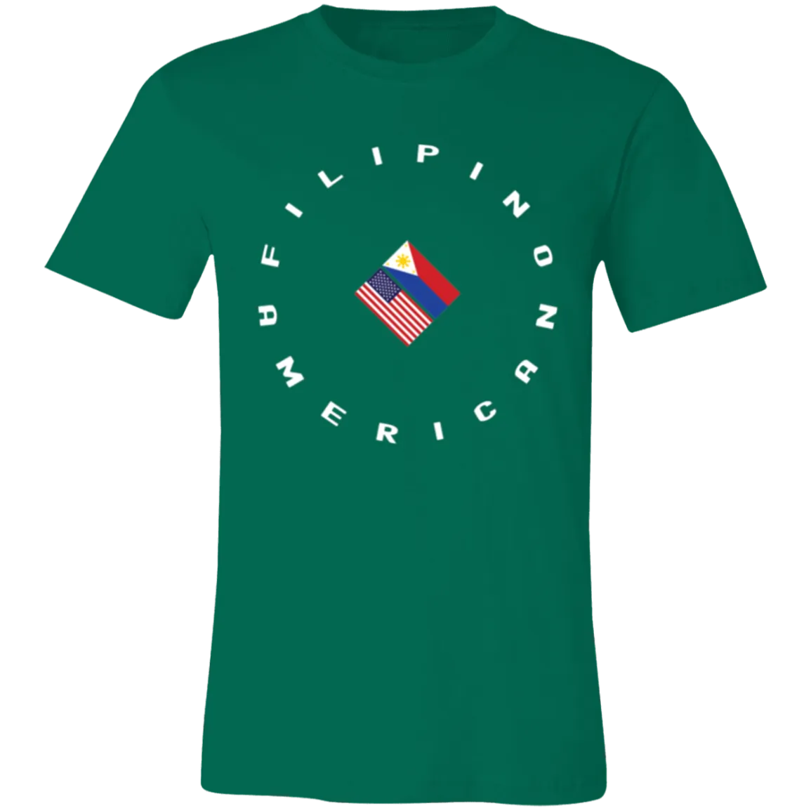 Filpino American in Circle Flags Unisex Jersey T-Shirt