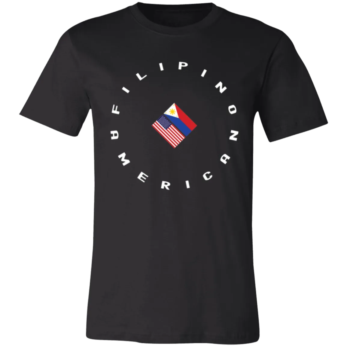 Filpino American in Circle Flags Unisex Jersey T-Shirt