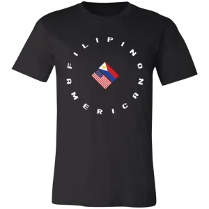 Filpino American in Circle Flags Unisex Jersey T-Shirt