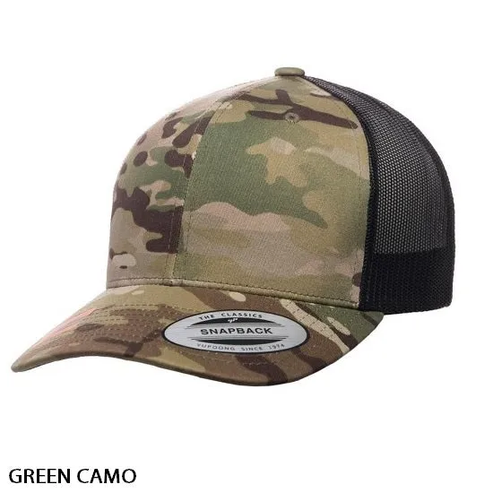FlexFit Retro Trucker Multicam Cap