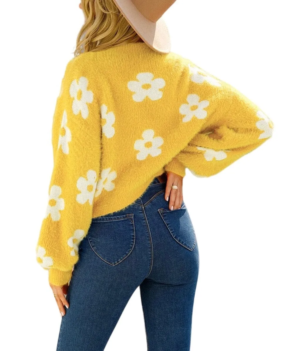 Floral Fantasy Open Front Cozy Cardigan