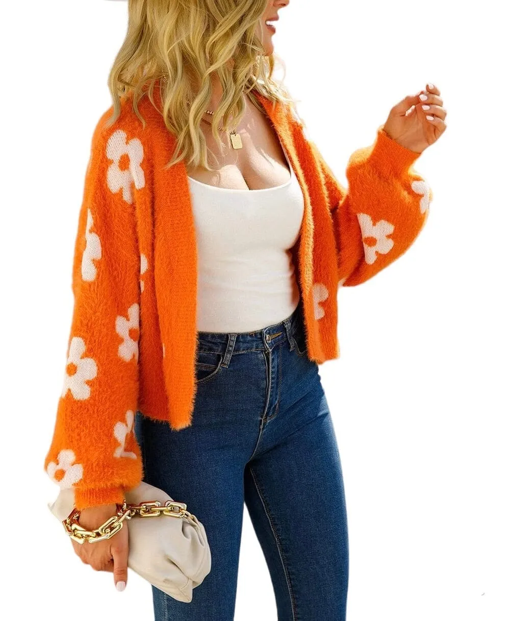Floral Fantasy Open Front Cozy Cardigan