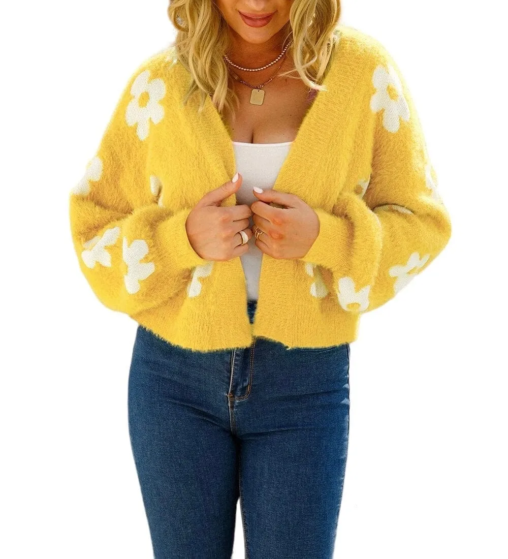 Floral Fantasy Open Front Cozy Cardigan