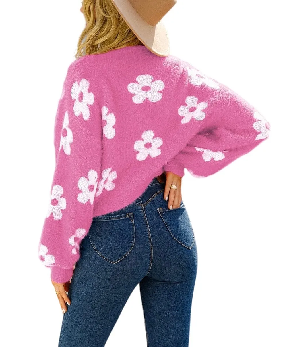 Floral Fantasy Open Front Cozy Cardigan