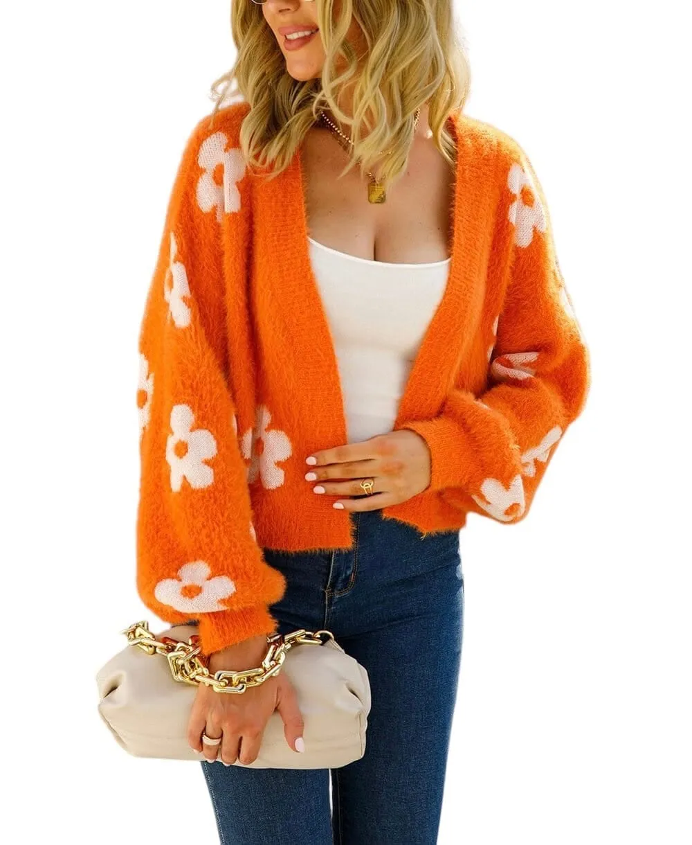 Floral Fantasy Open Front Cozy Cardigan