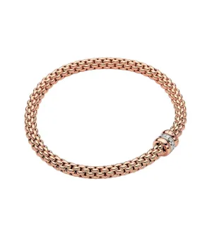 FOPE 18K Rose Gold 0.10ct Diamonds Flex-It Bracelet