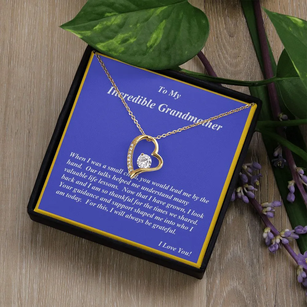 Forever Love Necklace, For Her, Grandmother, For Grandmama, Mother, Christmas, Birthday, with Message Card